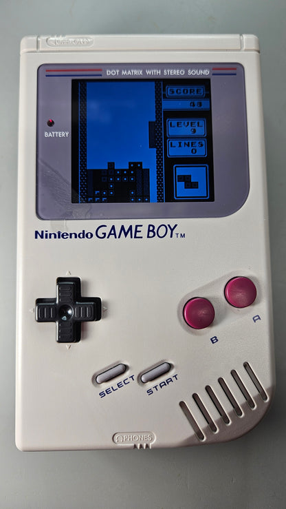Nintendo Game Boy DMG-01 IPS Backlit Console - Tetris, USB-C Battery & Case!