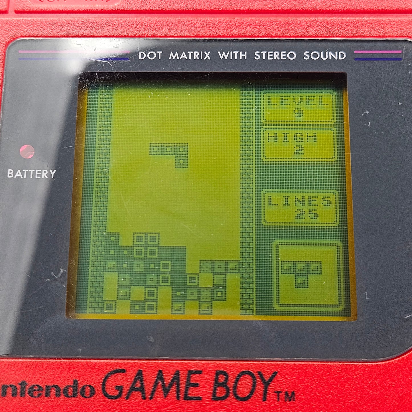 OEM Nintendo Game Boy DMG-01 Original Red/Black Japanese Import with Tetris!