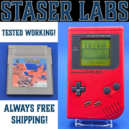 OEM Nintendo Game Boy DMG-01 Original Red/Black Japanese Import with Tetris!
