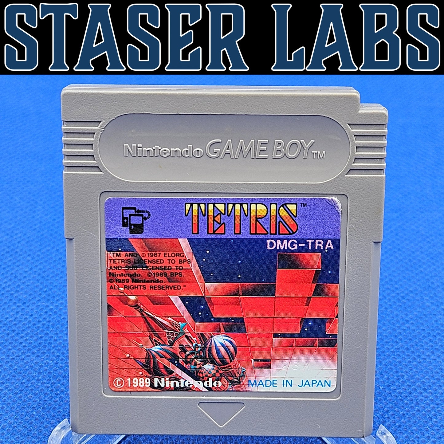 Tetris Nintendo Game Boy DMG-TRA JPN Ver 1.1 Red Label Authentic OEM Tested