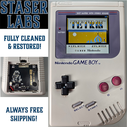 Nintendo Game Boy DMG-01 IPS Backlit Console - Tetris, USB-C Battery & Case!